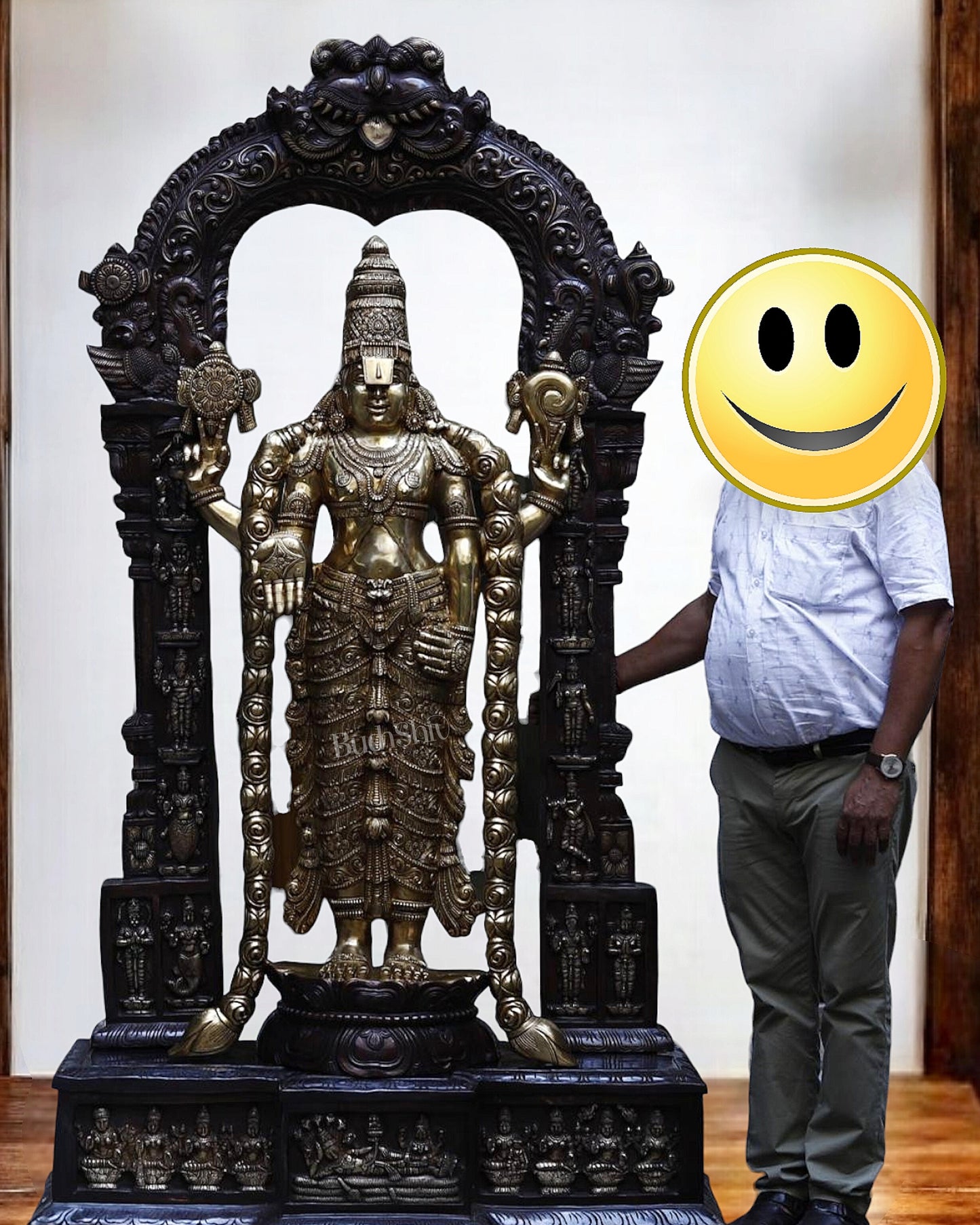 Brass Tirupati Balaji Lord Venkateshwara Statue 86" Large