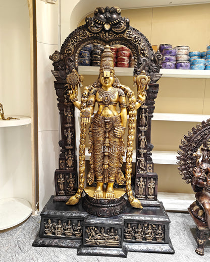 Brass Tirupati Balaji Lord Venkateshwara Statue 86"