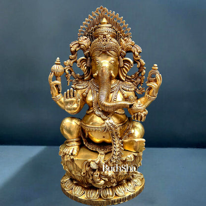 Majestic Ganesha Lakshmi Saraswati Large Sized 26"