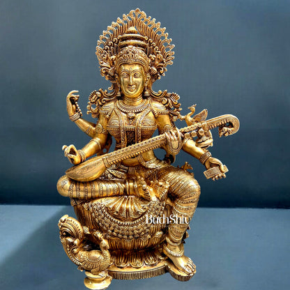 Majestic Ganesha Lakshmi Saraswati Large Sized 26"