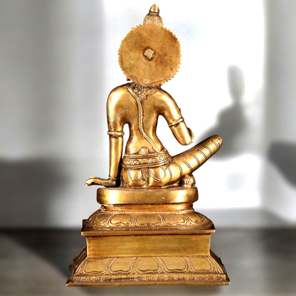 Brass Superfine Goddess Uma Parvati Sitting Statue - 12.5"