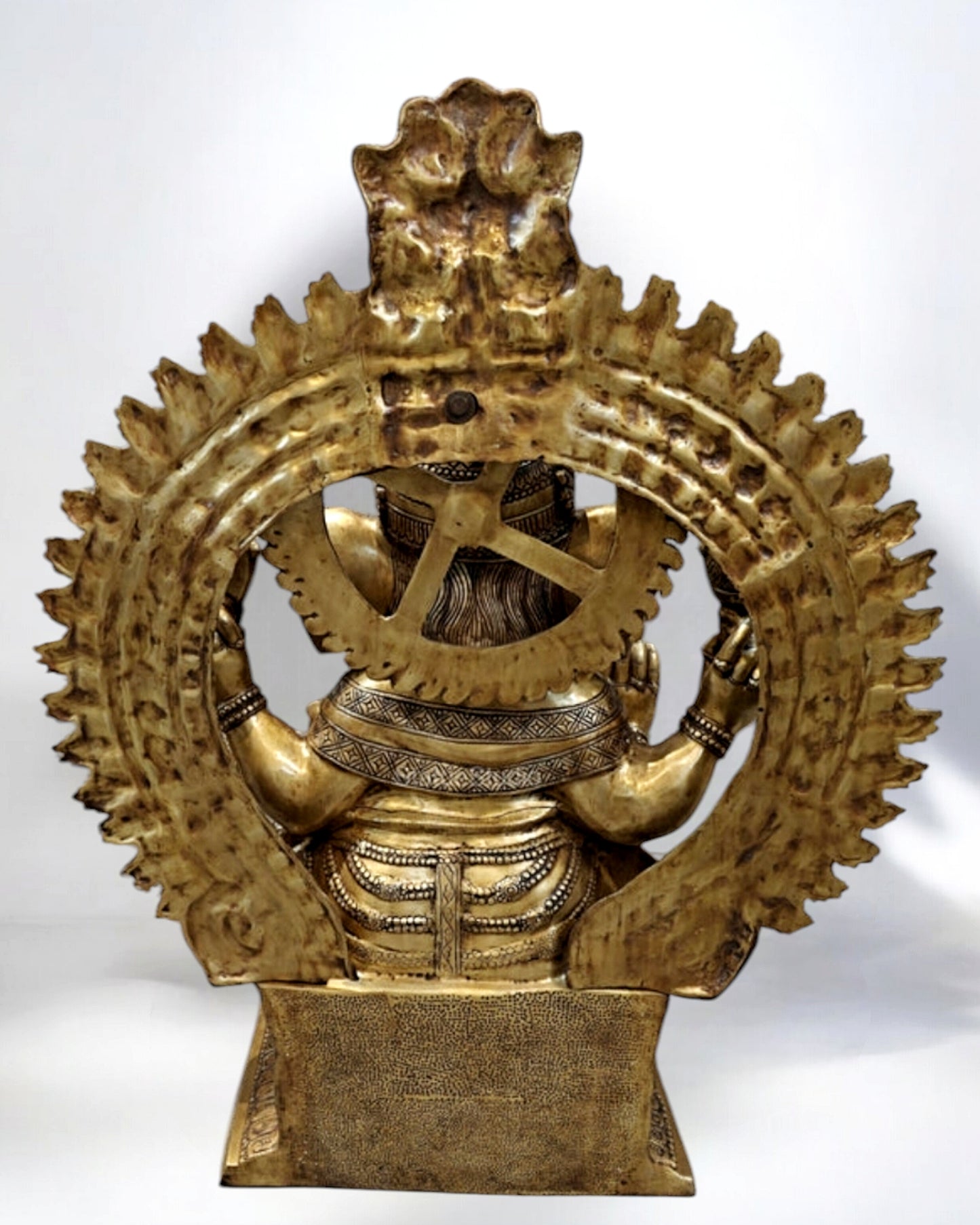 Pure Brass Large Ganesha Majestic Sculpture 50"