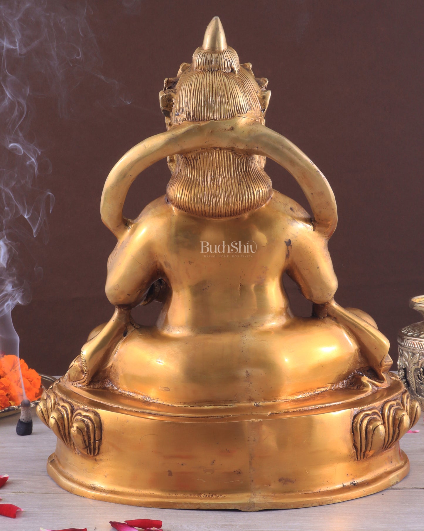 Pure Brass Lord Kubera Large Statue 15"