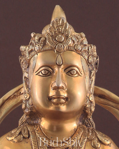 Pure Brass Lord Kubera Large Statue 15"