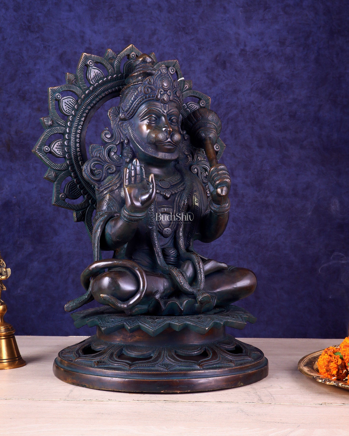 Pure Brass Vintage finish Lord Hanuman Statue - 18 inch