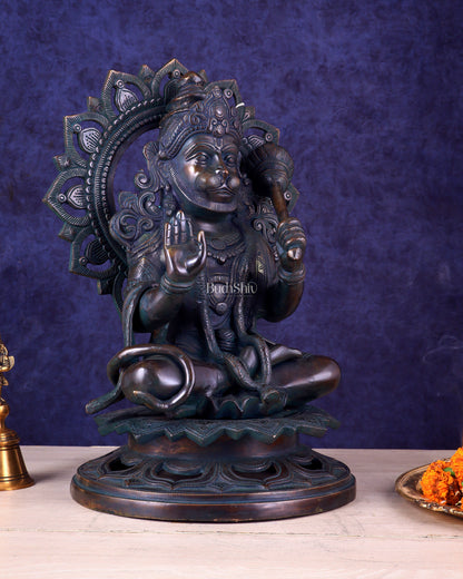 Pure Brass Vintage finish Lord Hanuman Statue - 18 inch