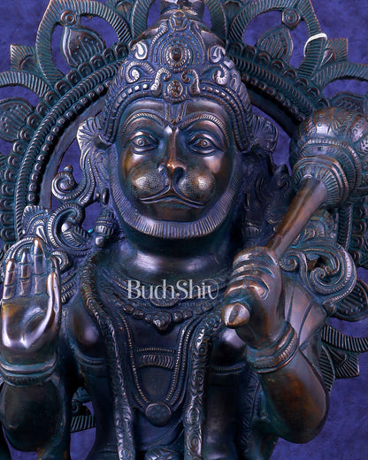 Pure Brass Vintage finish Lord Hanuman Statue - 18 inch