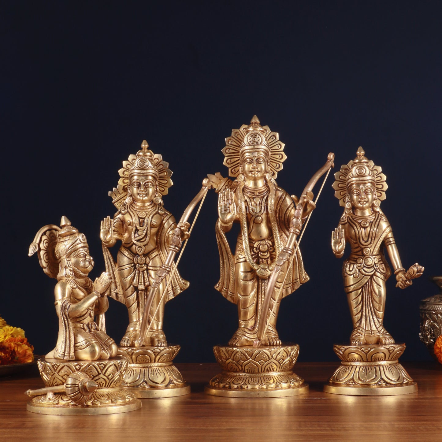 Brass Superfine Ram Darbar Idol Set – 12 Inch, 10.5 Kg