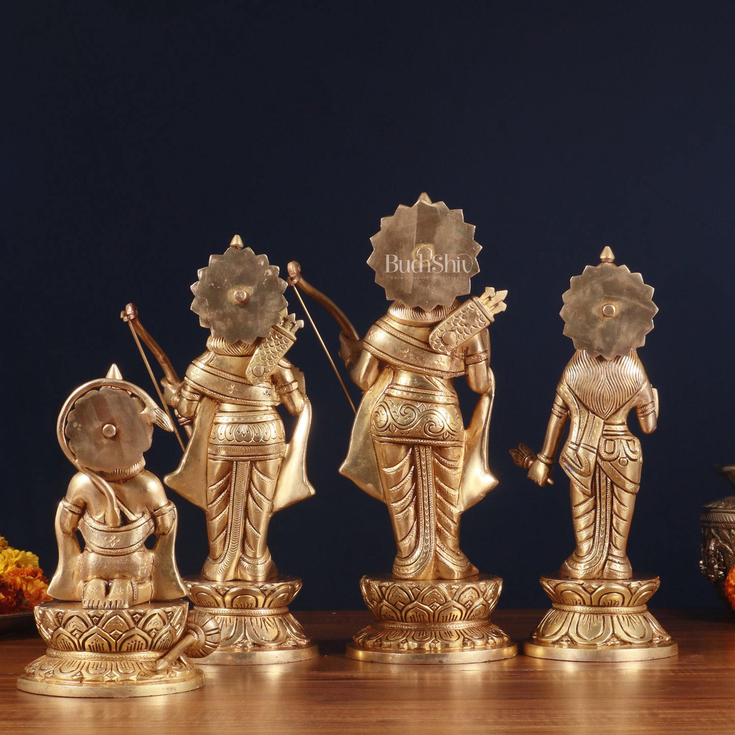 Brass Superfine Ram Darbar Idol Set – 12 Inch, 10.5 Kg