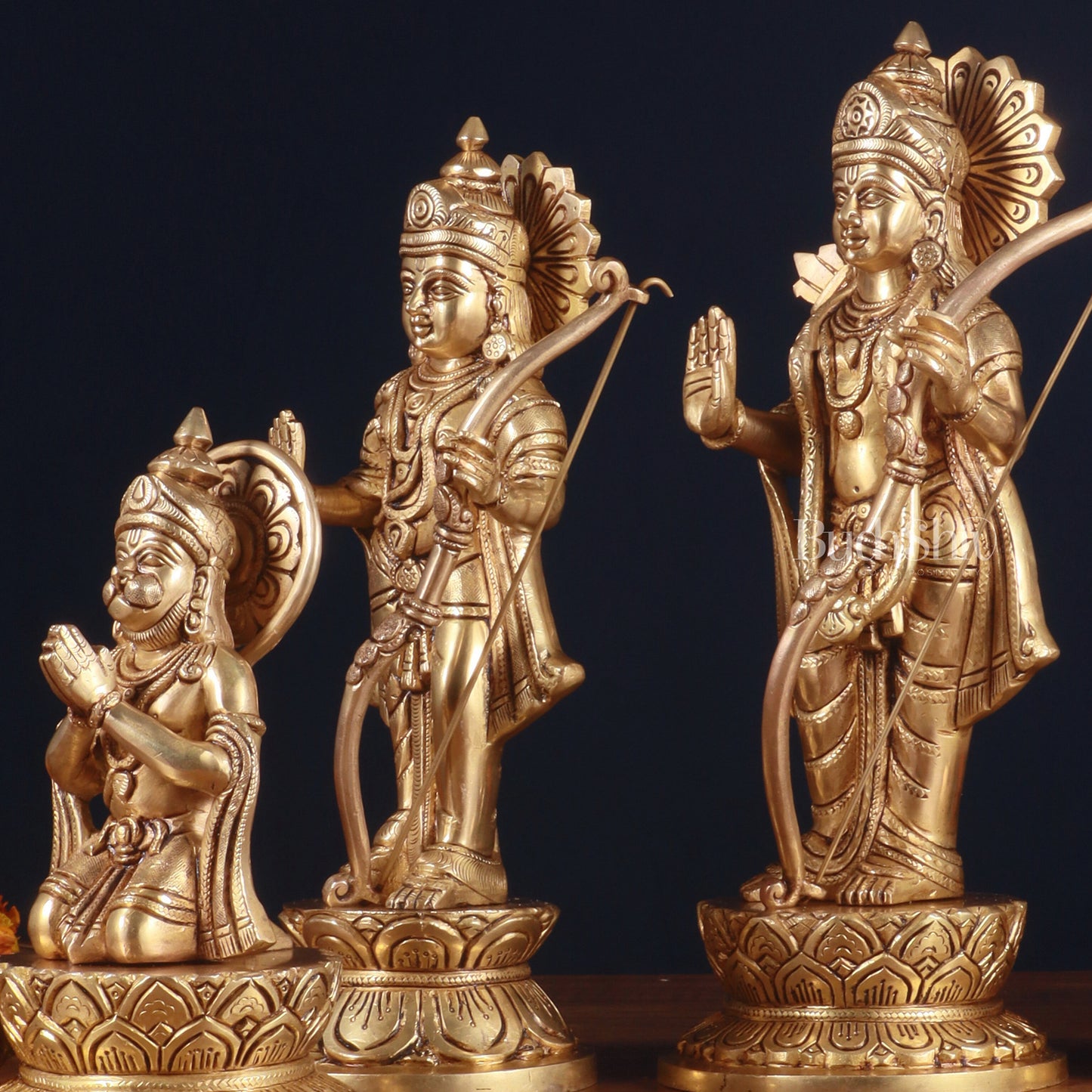 Brass Superfine Ram Darbar Idol Set – 12 Inch, 10.5 Kg