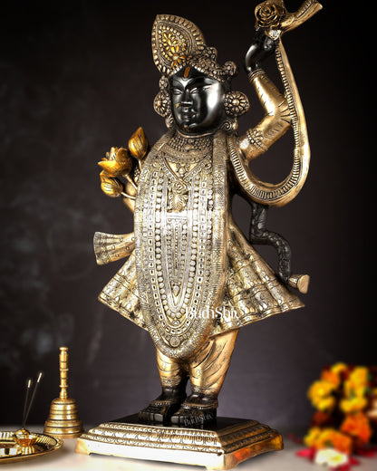 Brass Nathdwara Srinath Ji Murti Large | 32 "