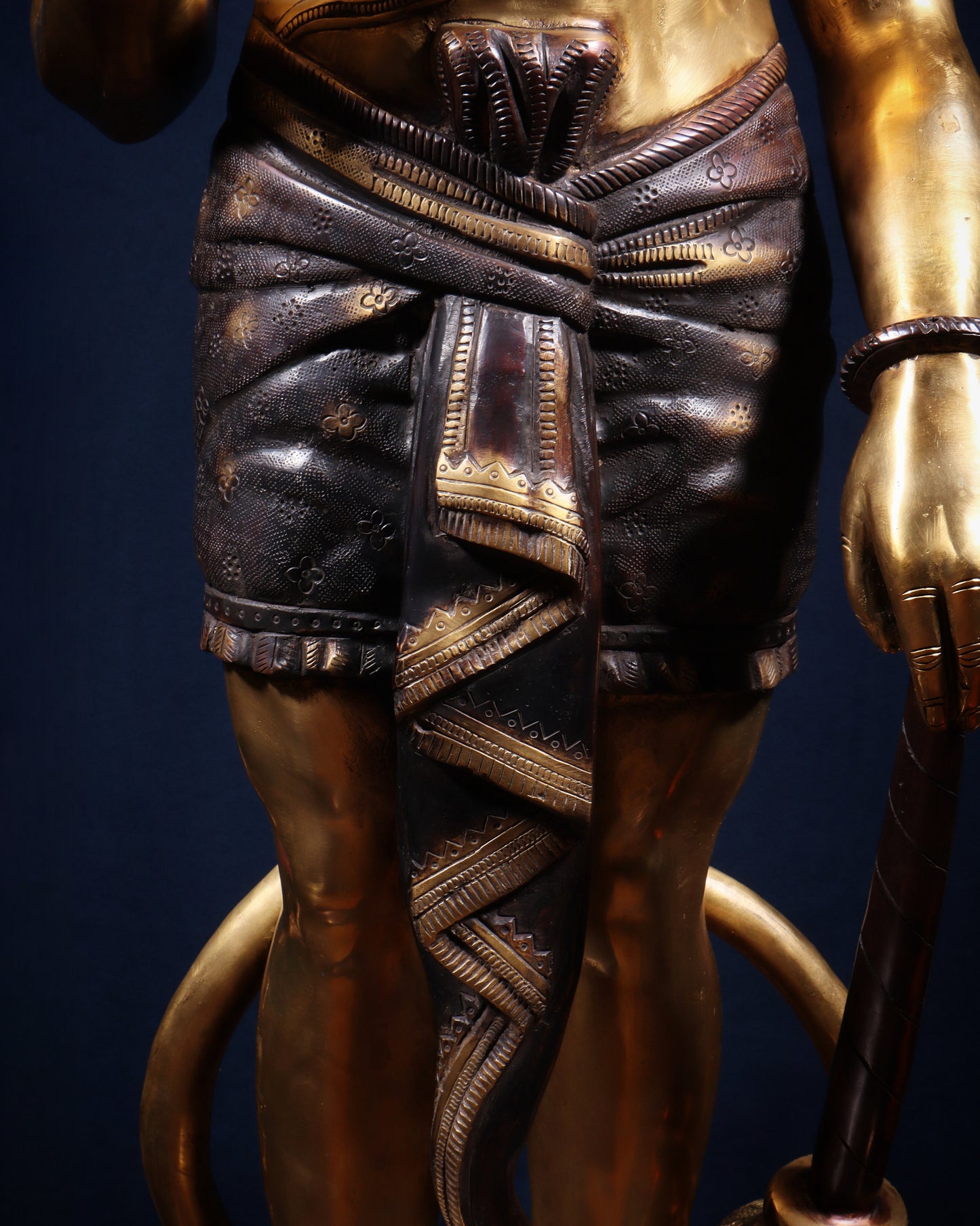 Pure Superfine Brass Large Standing Hanuman Statue 38"