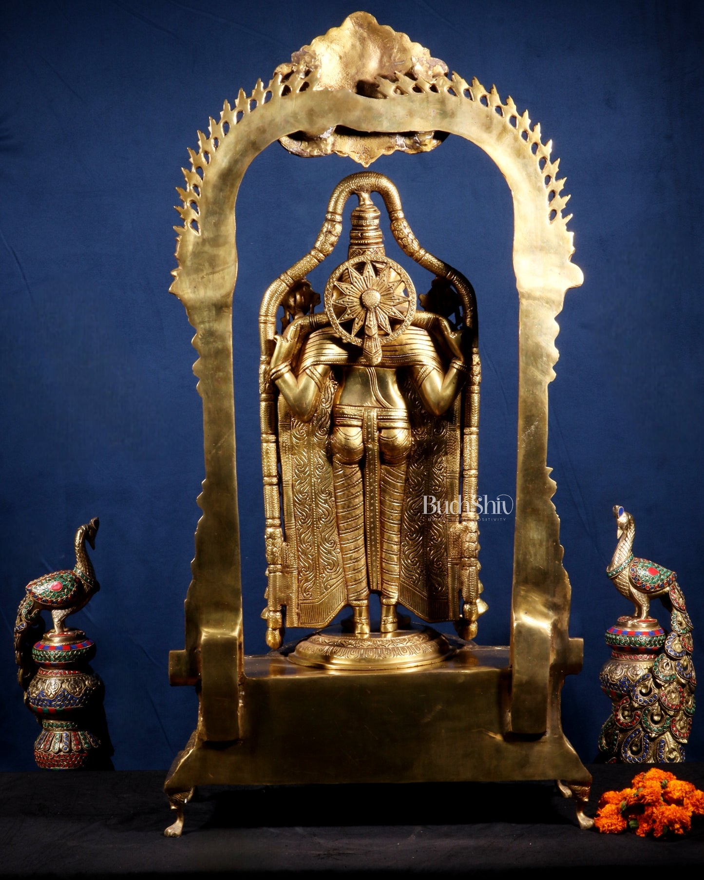 Superfine Brass Lord Tirupati Balaji Venkateshwara Swamy Idol | 37 inch