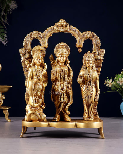 Brass Ram Darbar idol 11 Inch enhanced carvings