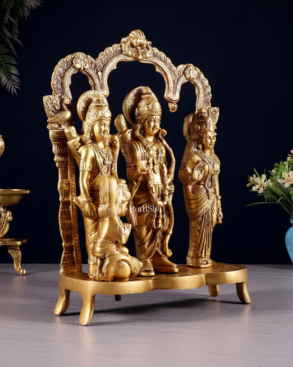 Brass Ram Darbar idol 11 Inch enhanced carvings