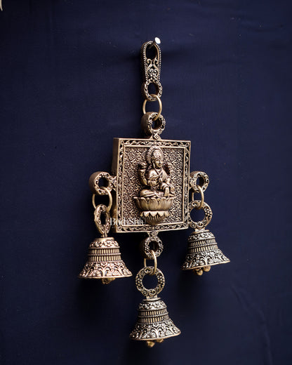 Pure Brass Small Lakshmi Wall Hanging - Lightweight 6.5"