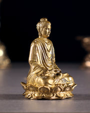 Pure Bronze Panchaloha Lord Buddha Miniature Idol in Meditation – 1.5"
