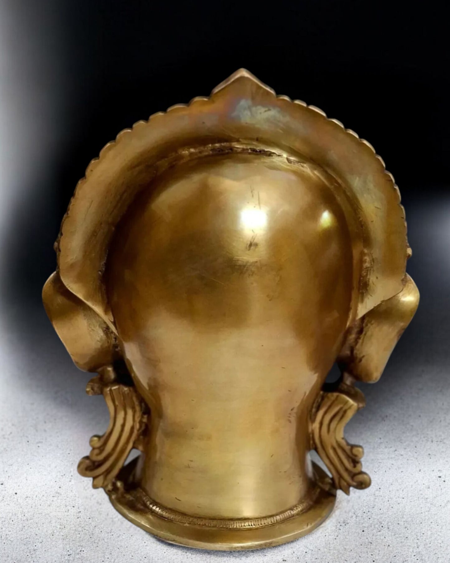 Brass Parvati face Statue - 12 inches