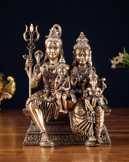 Brass Shiv Parivar Idol – 6" Superfine Carving