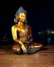 Brass Buddha Statue | 14 inch
