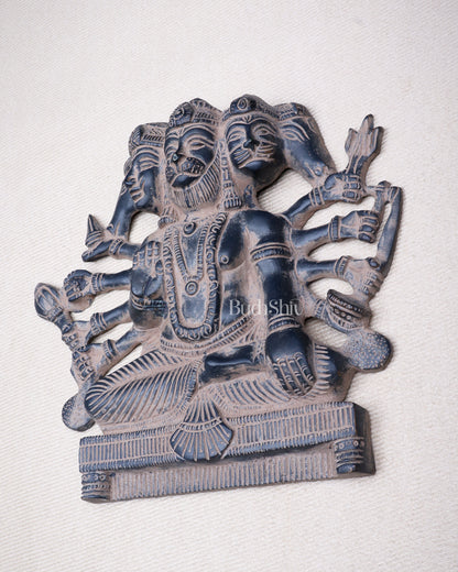 Panchmukhi Hanuman Brass Wall Hanging | Auspicious & Ward off Evil | 8"