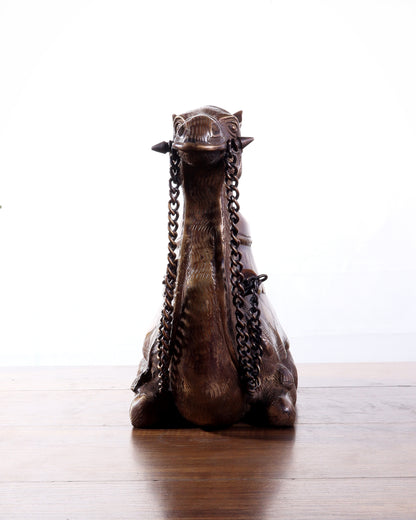 Pure Brass Seated Camel Statue – Vastu Approved Décor for Home or Office