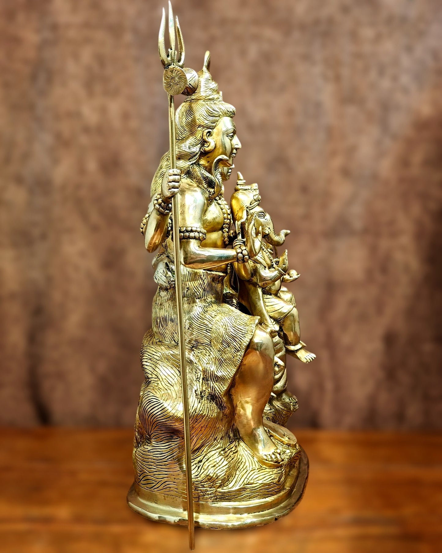 Pure Brass Shiva Parivar Statue - 28" large size