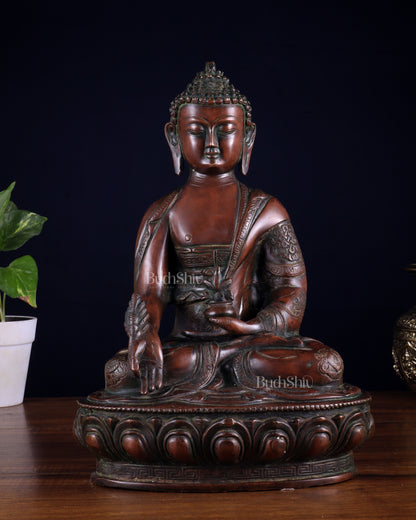 Pure Brass Buddha statue - 12" Height