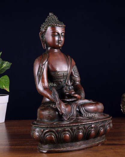 Pure Brass Buddha statue - 12" Height