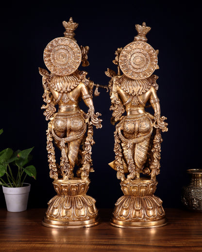 Brass Radha Krishna Idol 25 inch