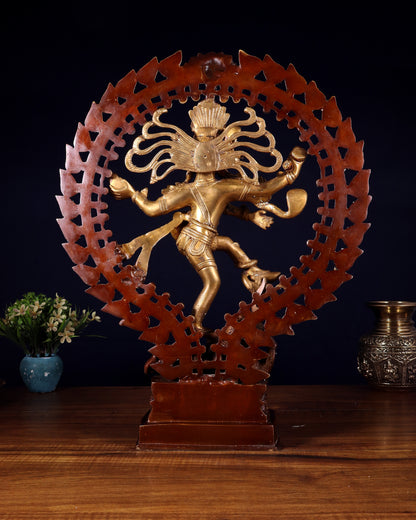 Pure Brass Nataraja Statue - Height 17"