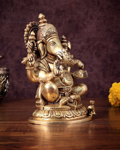 Pure Brass Ganesha statue - 7.5" Height