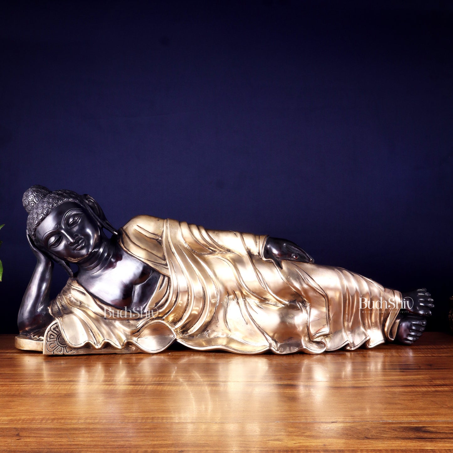 Handcrafted brass Large Resting/Sleeping Buddha Statue -29"