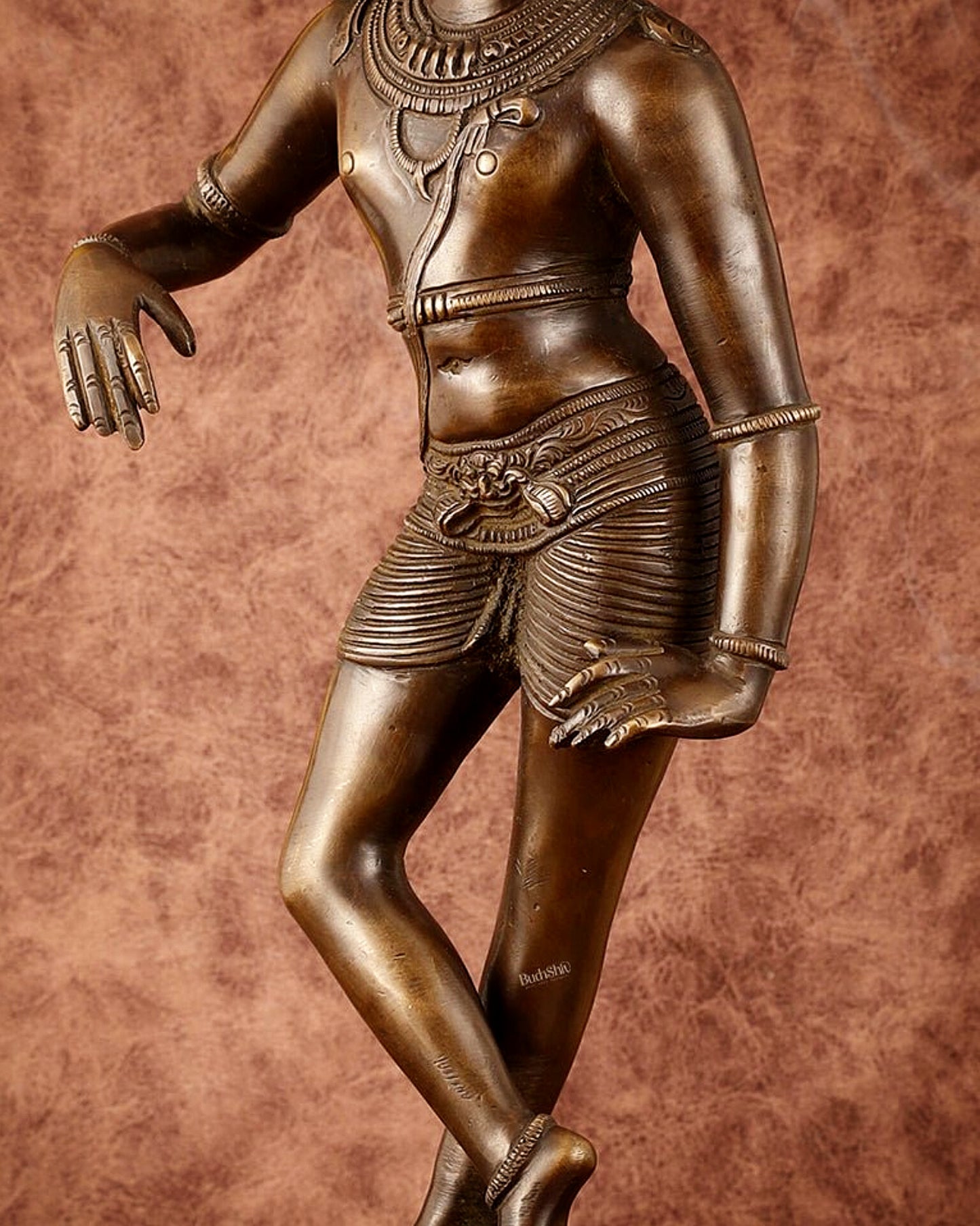 Pure Brass Chola-Style vrishava vahan Shiva Statue – Shirastraka Turban Design 15 inch