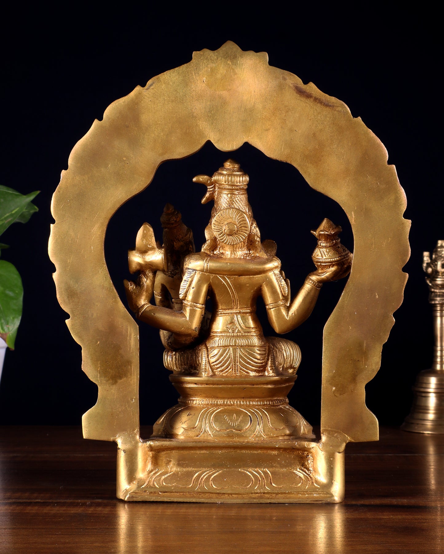 Brass Swarnakarshana Bhairava Shiva Parvati Idol 10 inch