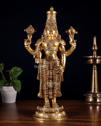 Brass Superfine Lord Tirupati Balaji Statue 18" Lord Venkateshwara