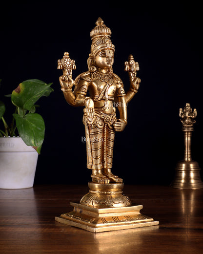 Pure Brass Tirupati Balaji Statue – 9.5 Inch