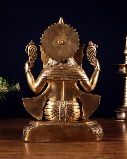 Unique Brass Lord Ganesha Statue - 11.5 Inch