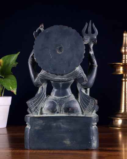 Brass Ardhanarishwara Statue 9.5 inch Sand finish