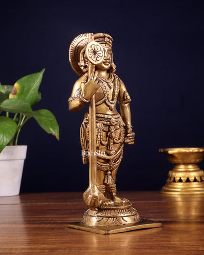 Brass Superfine Udupi Krishna Idol | 9" Height