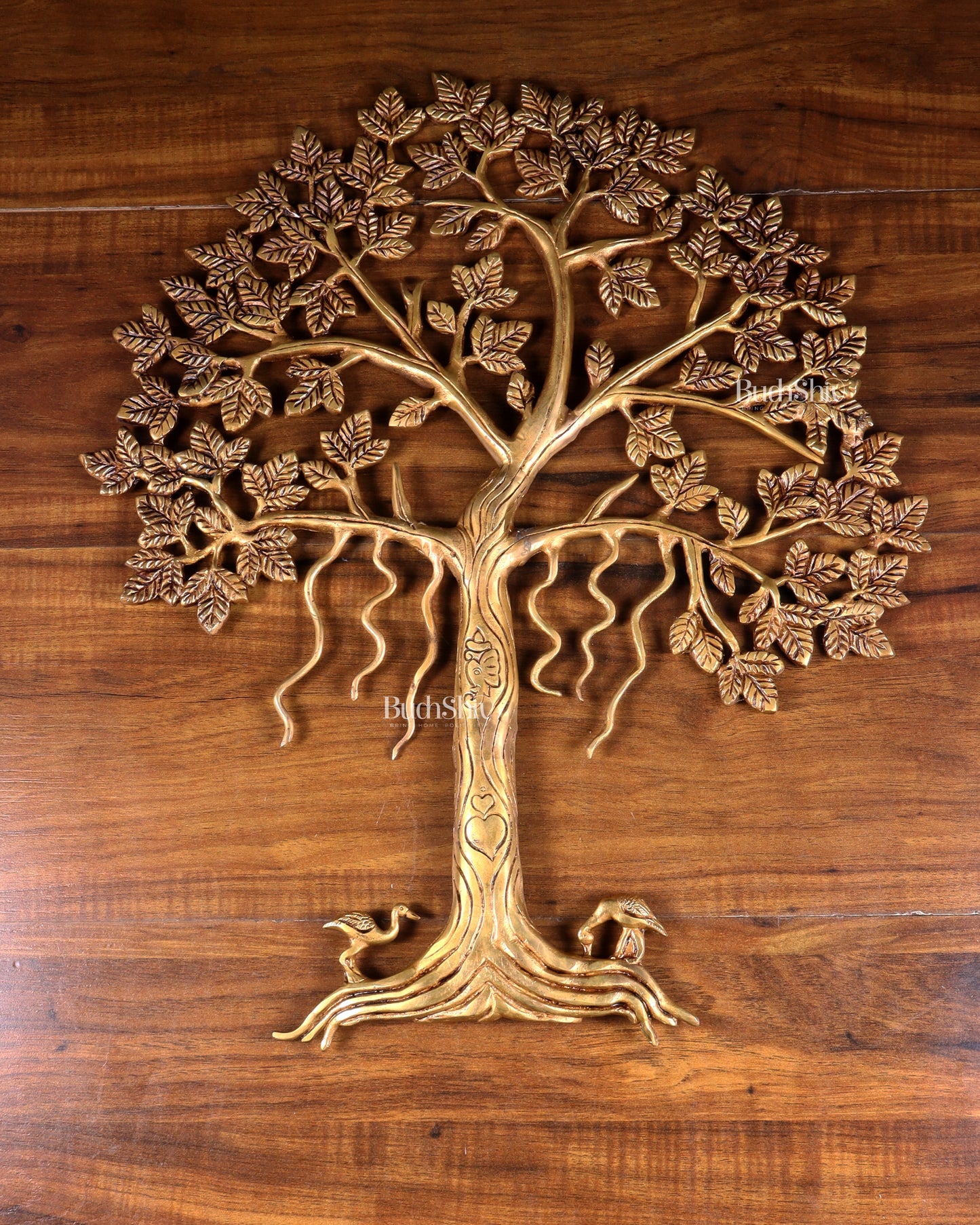 Pure Brass Kalpavriksha Tree Wall Hanging – 21 Inch