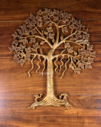 Pure Brass Kalpavriksha Tree Wall Hanging – 21 Inch