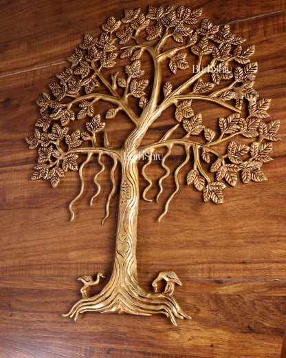 Pure Brass Kalpavriksha Tree Wall Hanging – 21 Inch