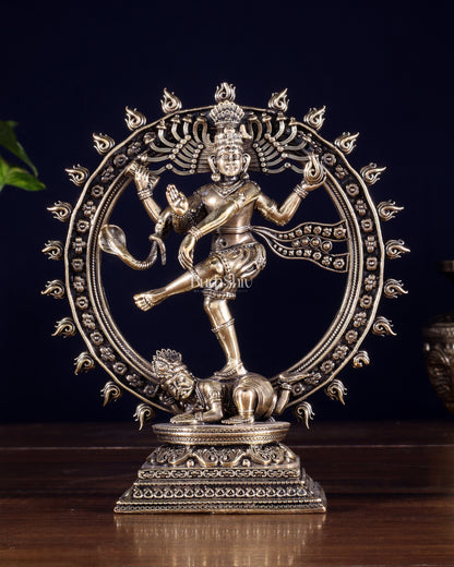 Brass Superfine Nataraja – Dancing Shiva with Intricate Carvings 6 inch