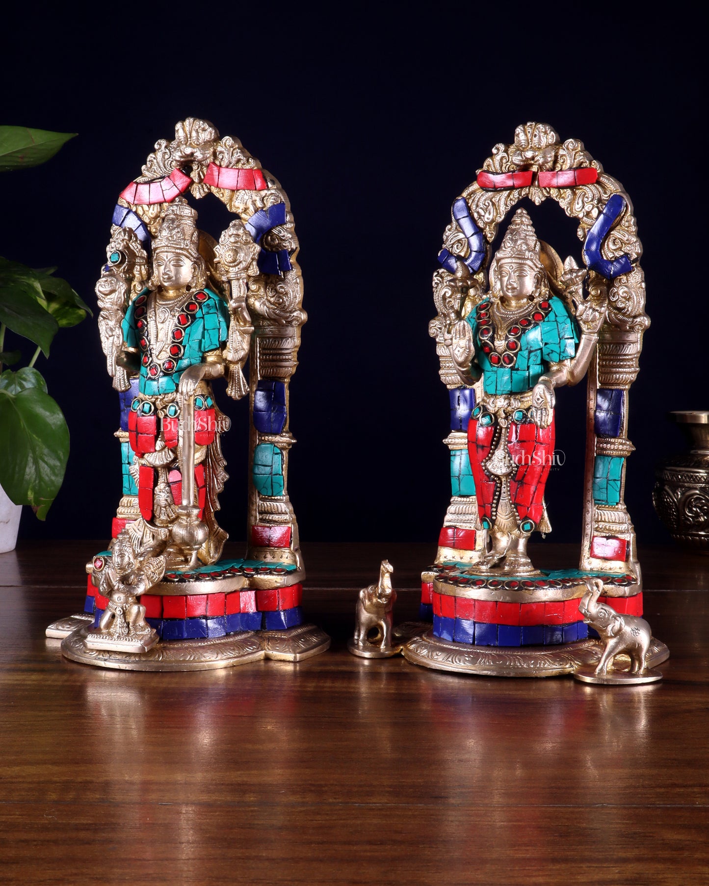 Vishnu Lakshmi Brass idols 9 inch