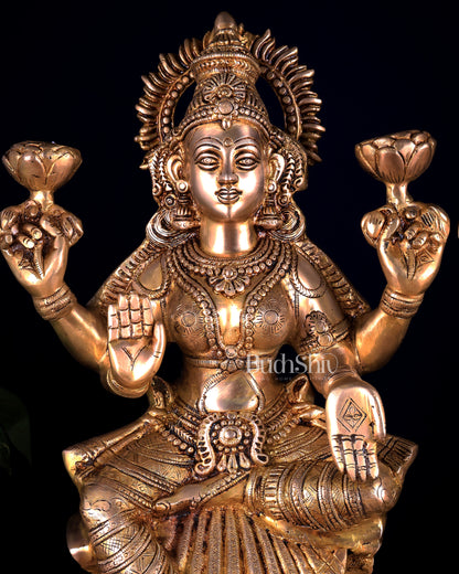 Ganesh Lakshmi Brass Idol Pair 18 inch