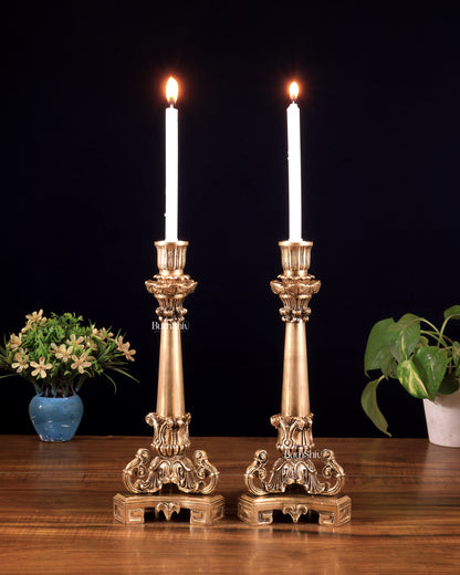 Vintage Brass Candle Stand – 11 Inch
