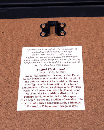 Swami Vivekananda | 3D Wooden Wall Hanging Frame with Glass