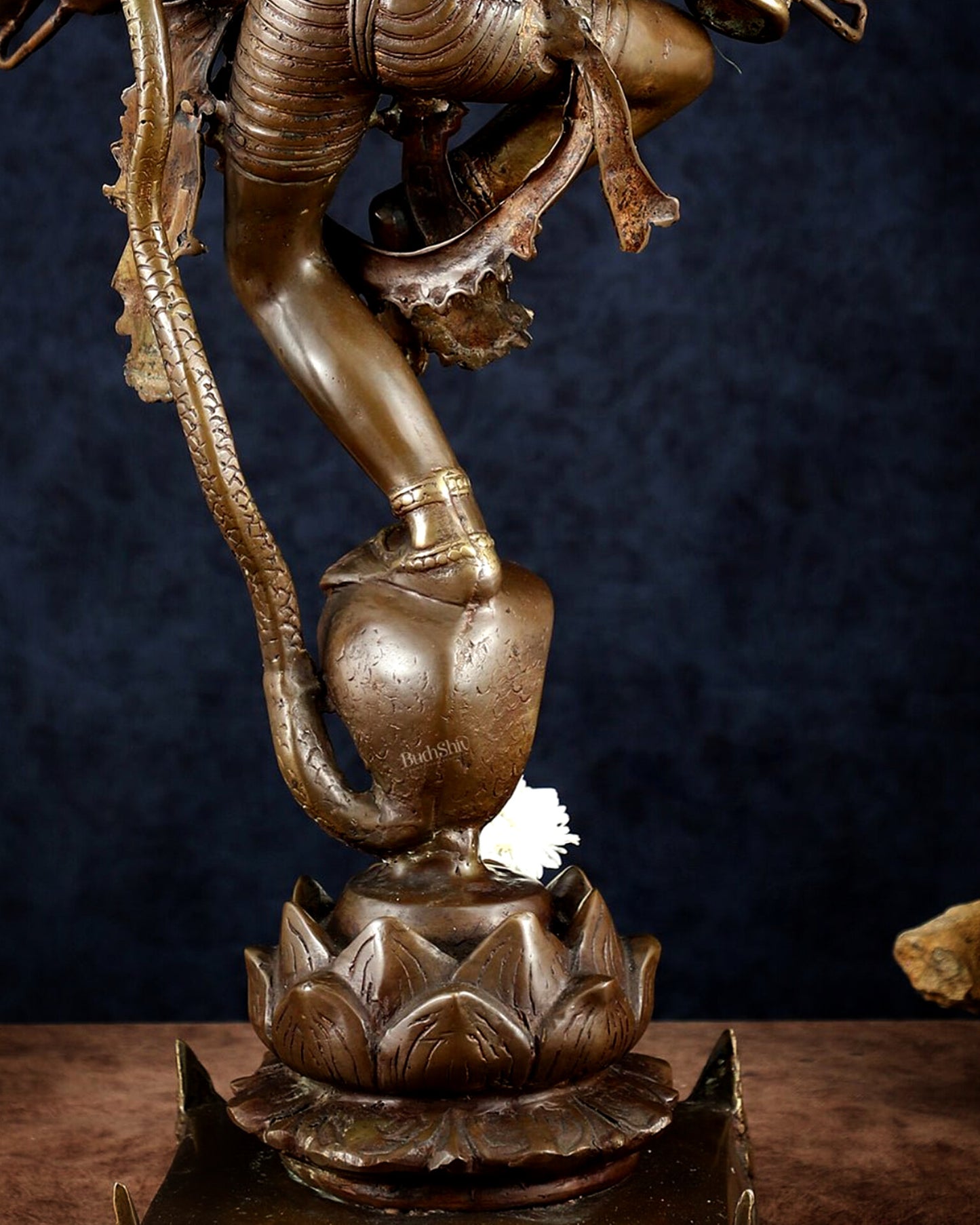 Bronze Dancing Krishna with Diyas in hands Sculpture – 26" Height, Lost Wax Casting