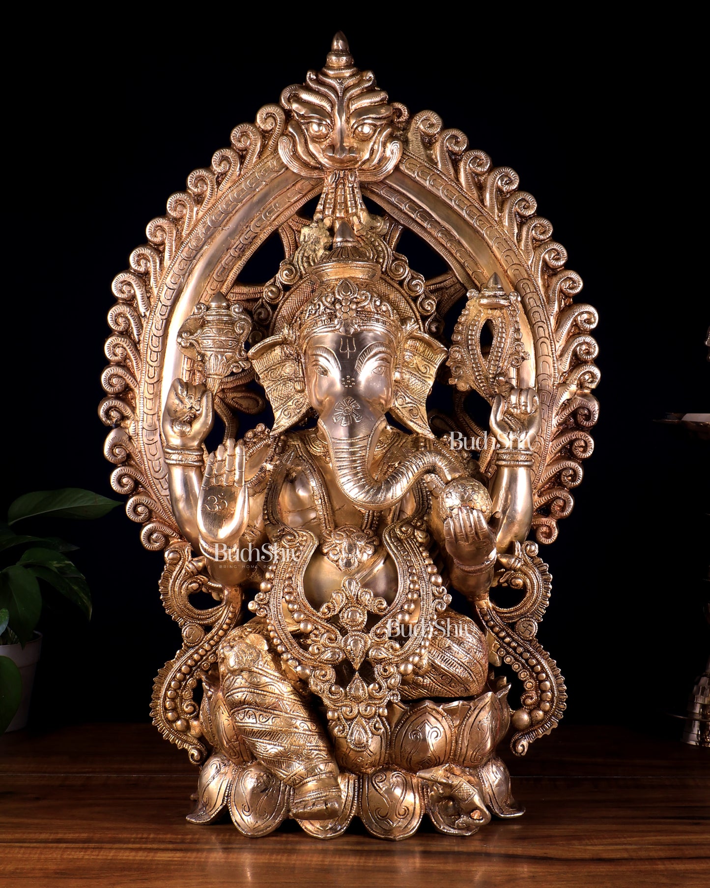Pure Brass Ganesha large Idol 26 inch